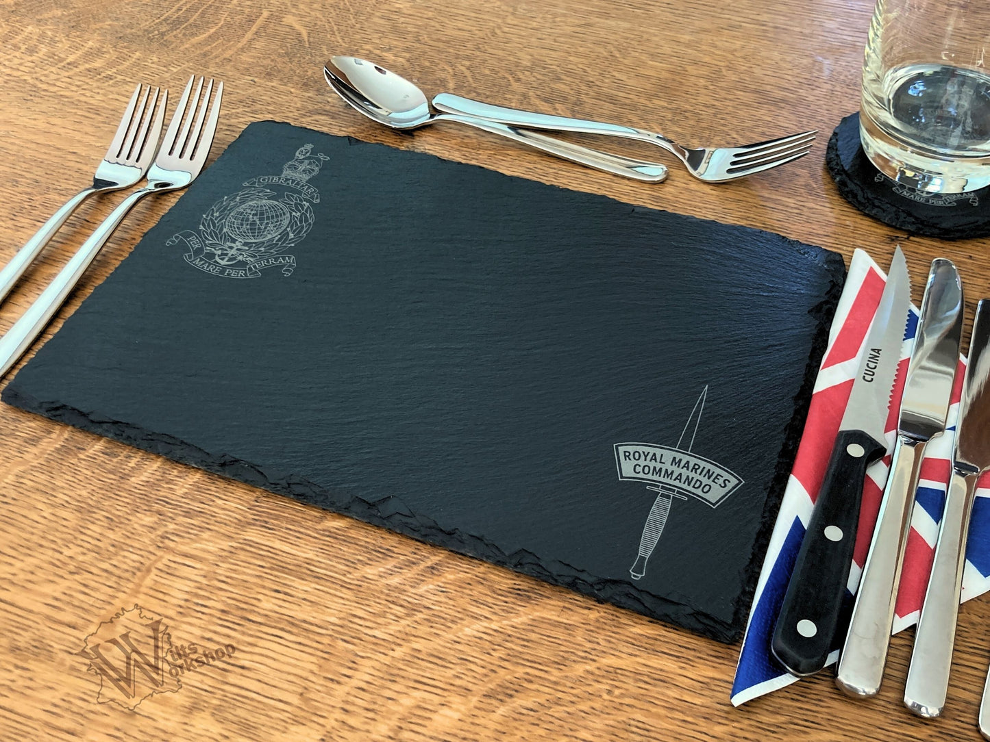 British Military Crest Slate Placemats