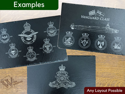 British Military Crest Slate Placemats